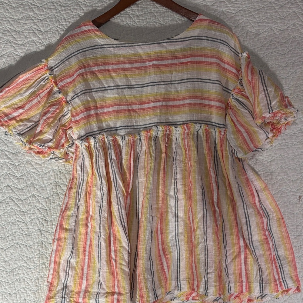 FP Movement by Free People Multicolor Striped Blouse